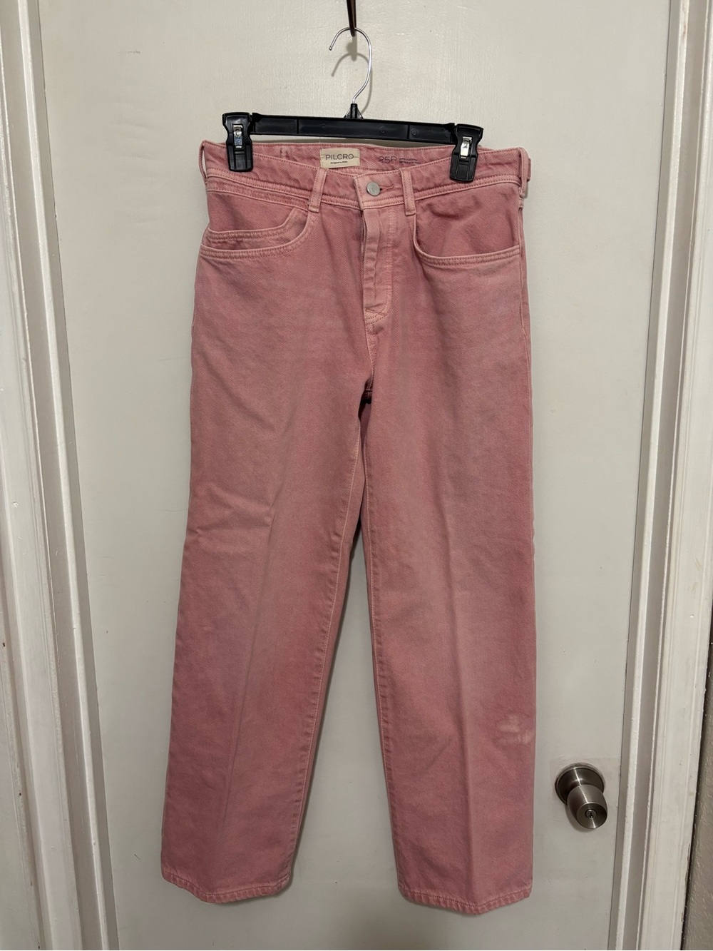 Pilcro Rose-Pink Straight Leg Jeans